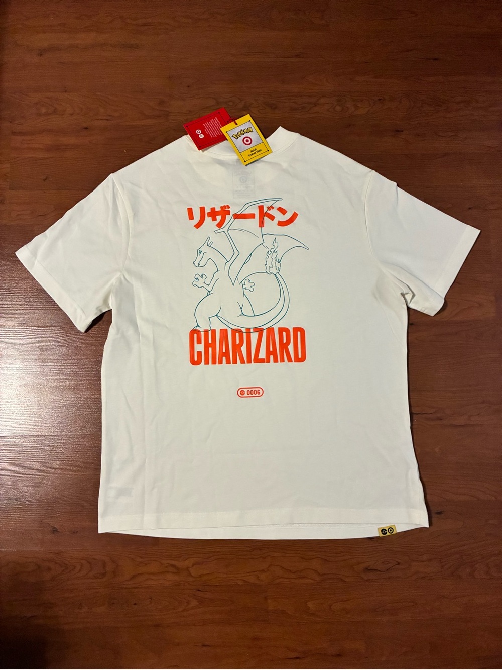 NWT Target Pokemon Charizard Graphic Tee - White/Cream